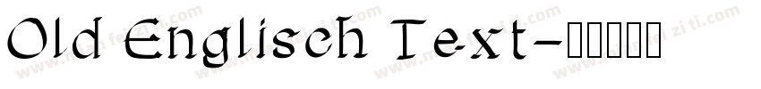 Old Englisch Text字体转换